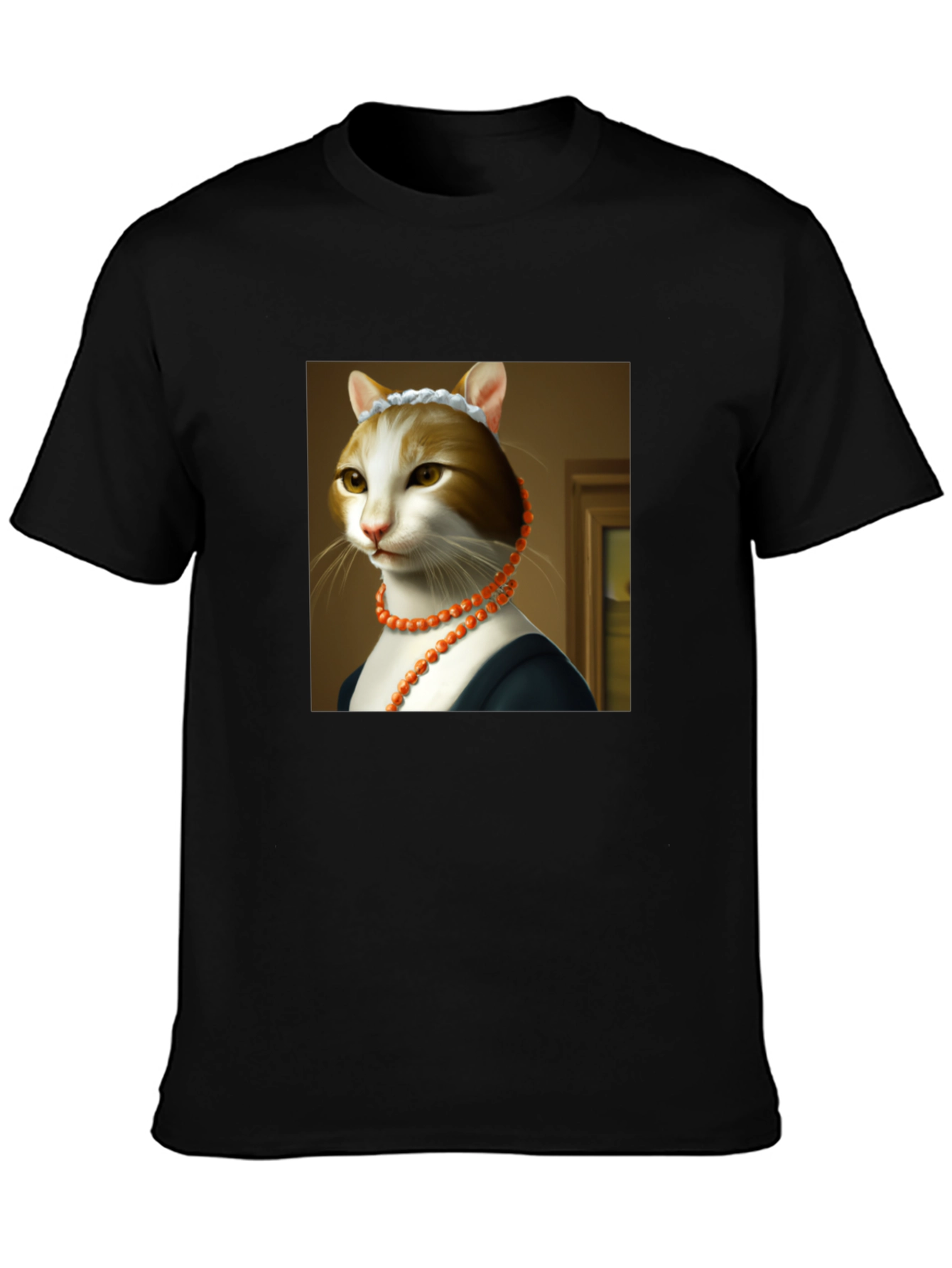 Cat Art T-Shirt -  Funny Renaissance Feline Tee