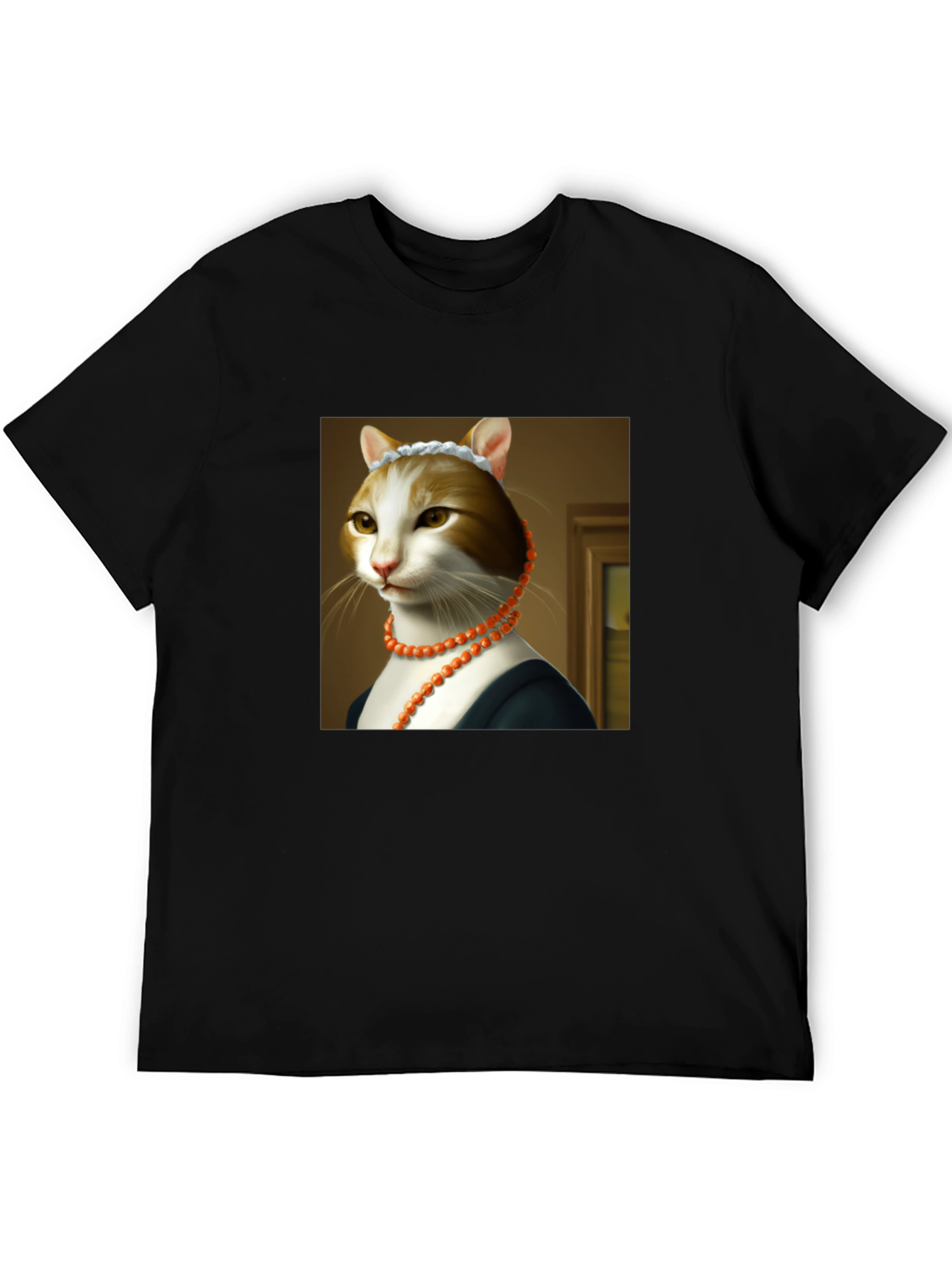 Cat Art T-Shirt -  Funny Renaissance Feline Tee