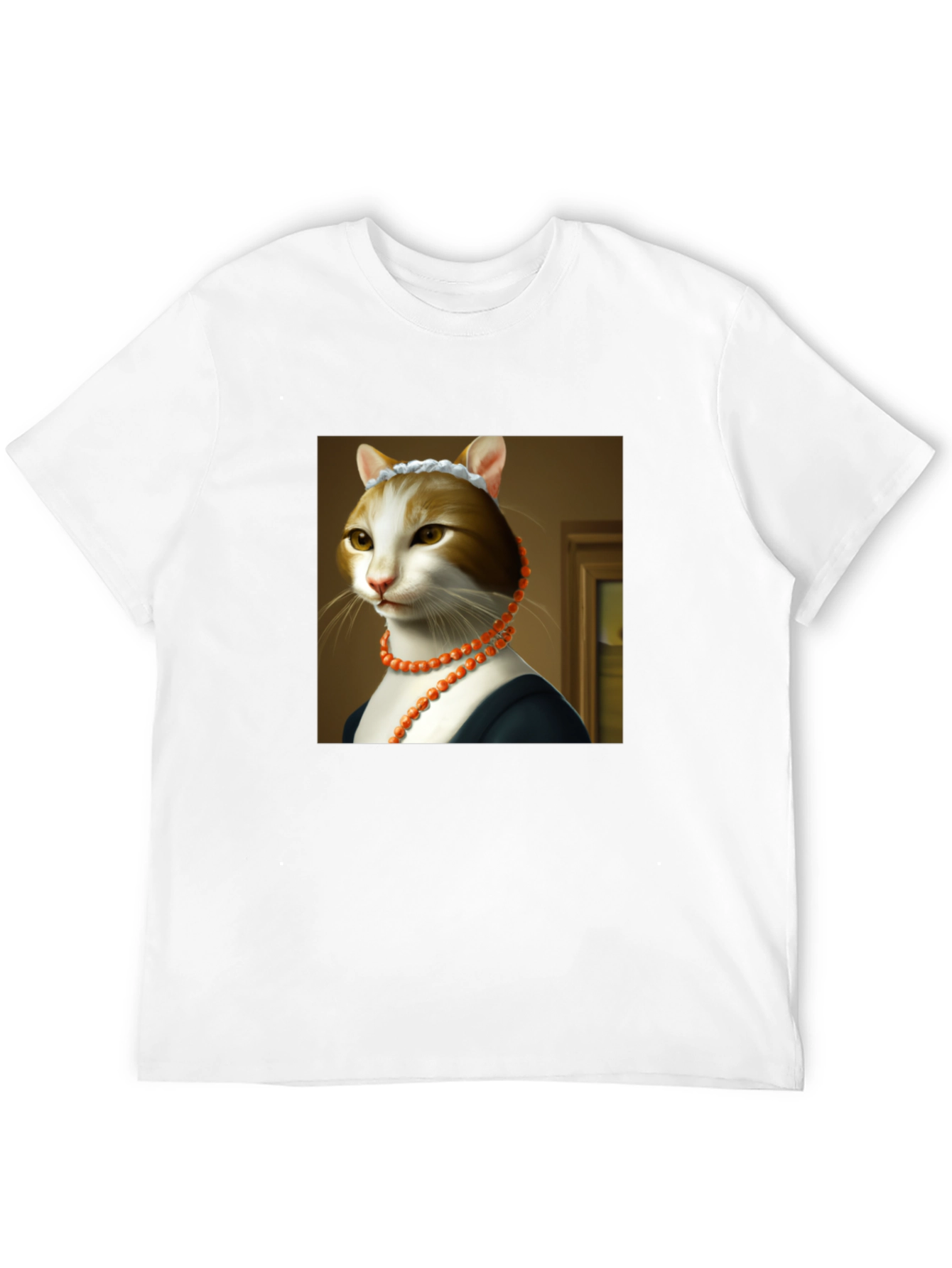 Cat Art T-Shirt -  Funny Renaissance Feline Tee