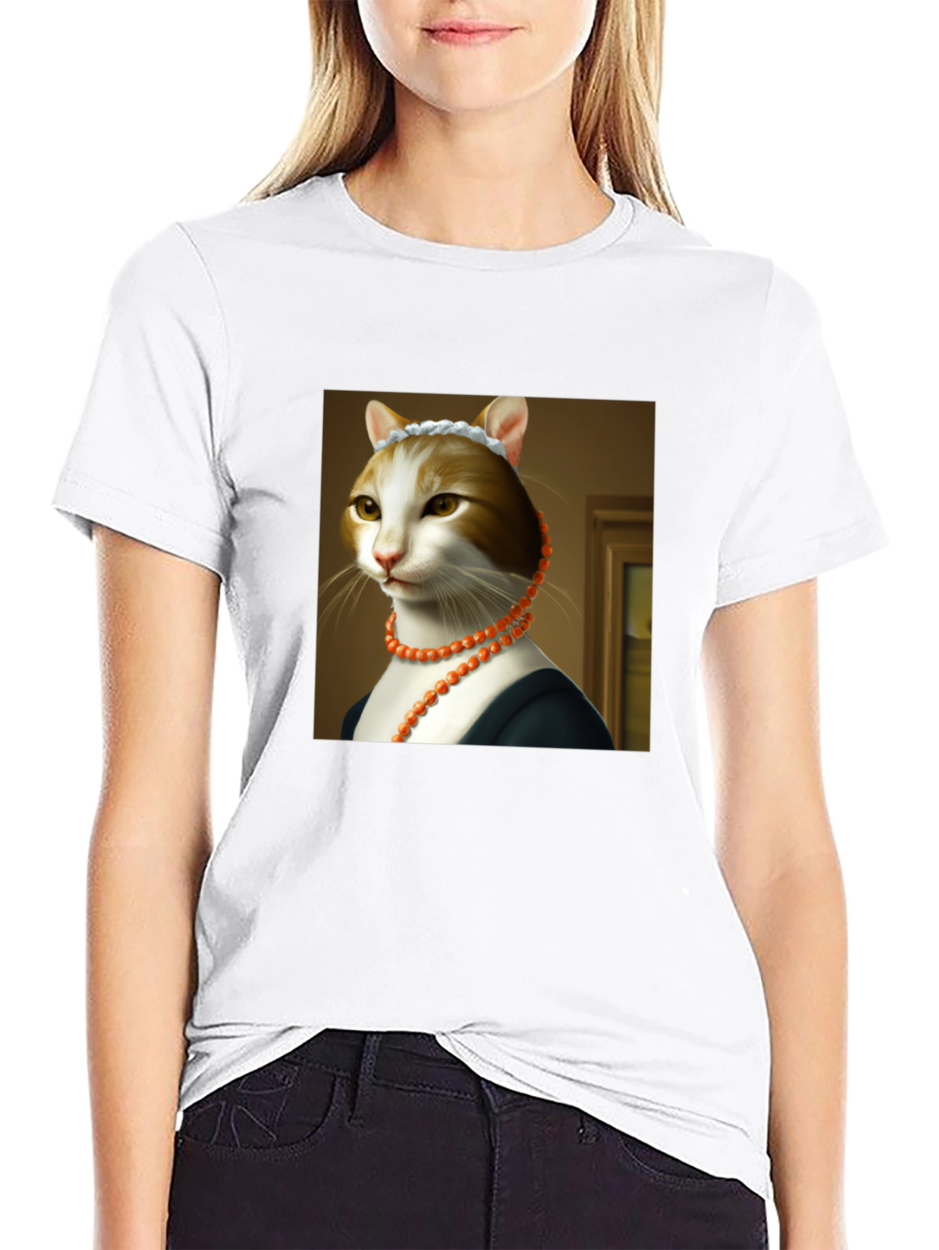 Cat Art T-Shirt -  Funny Renaissance Feline Tee