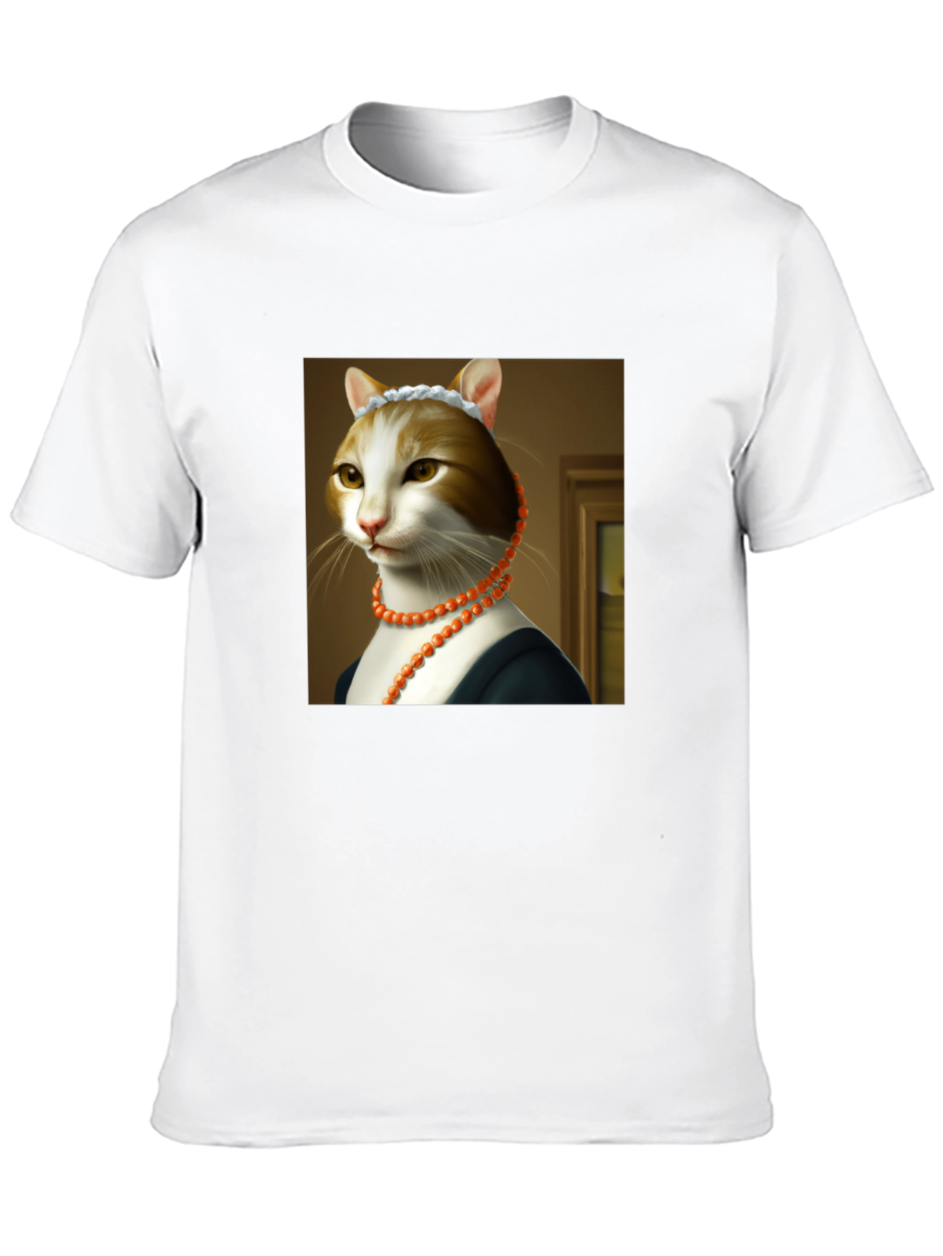 Cat Art T-Shirt -  Funny Renaissance Feline Tee