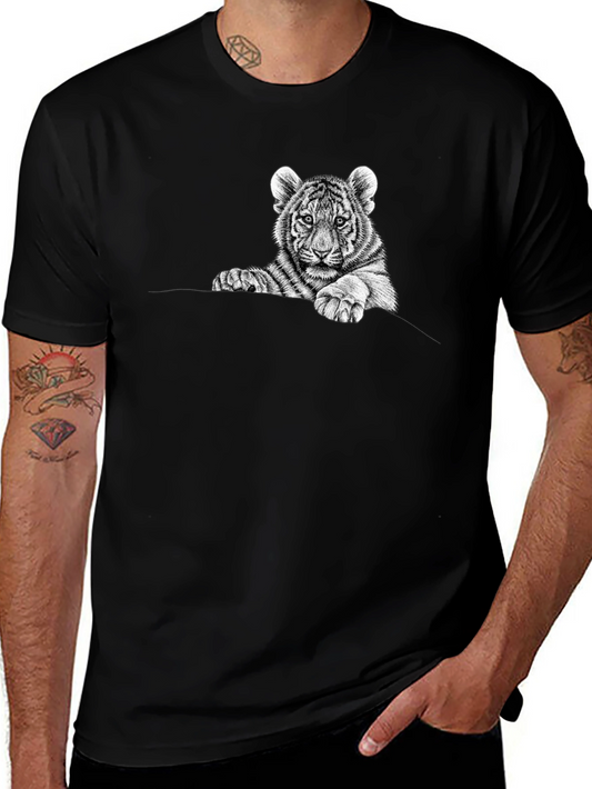 Tiger Cub Graphic Tee - Black Cotton