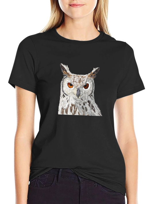 Owl Graphic Black T-Shirt - Unisex