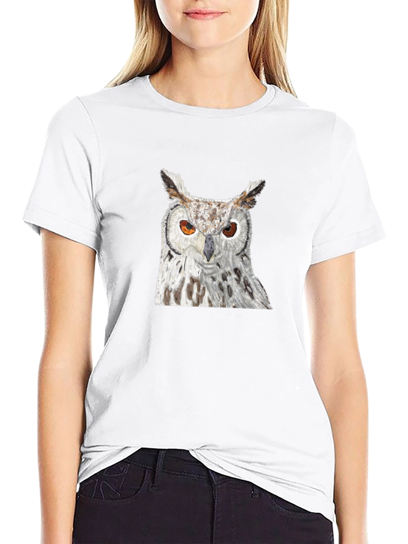 Owl Graphic Black T-Shirt - Unisex