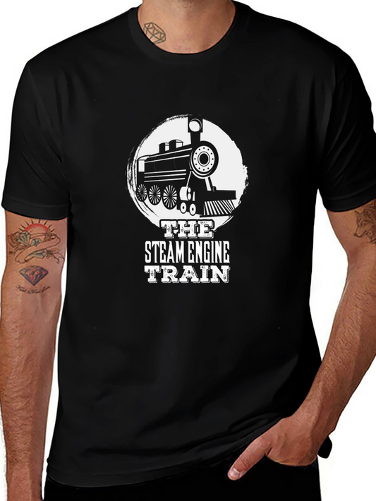 Steam Engine Train Graphic T-Shirt