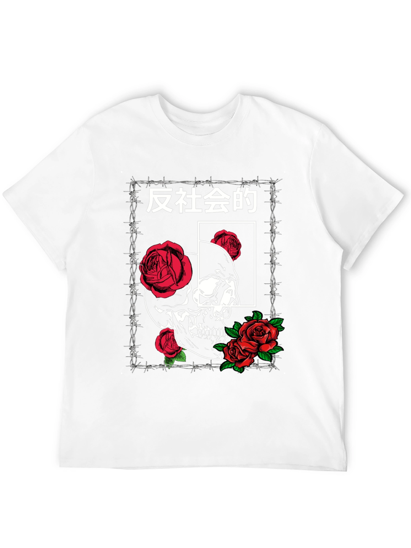 Skull & Roses Graphic Tee - Anti-Social Design