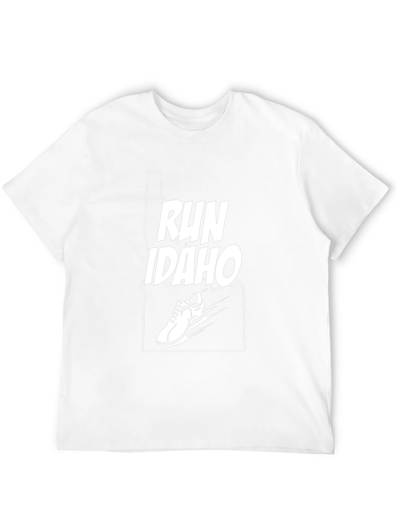 Run Idaho T-Shirt - Black Running Shoe Design