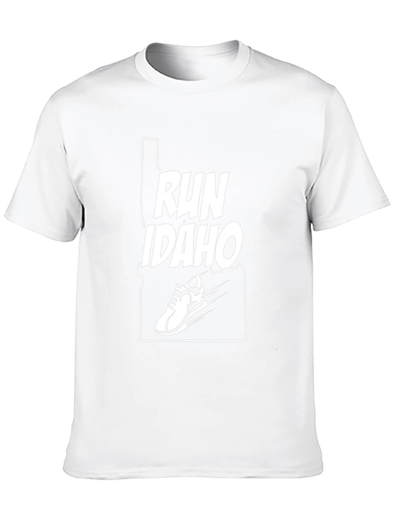 Run Idaho T-Shirt - Black Running Shoe Design