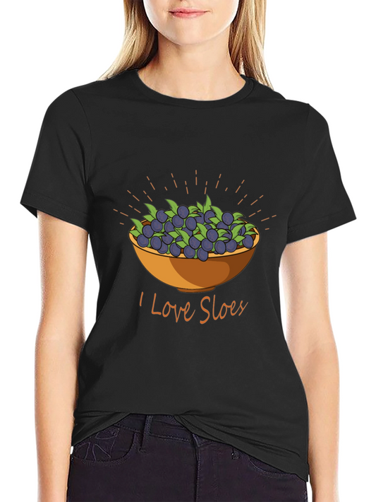 I Love Sloes T-Shirt: Berry Bowl Design