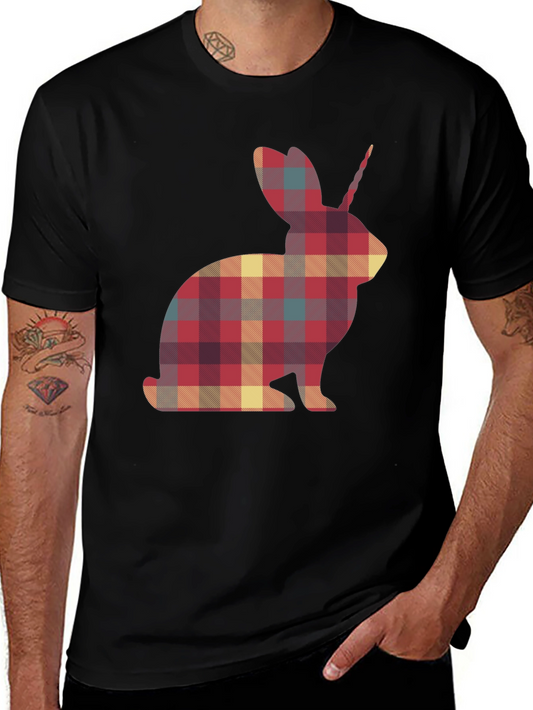 Bunnycorn Tee - Plaid Rabbit Unicorn T-Shirt
