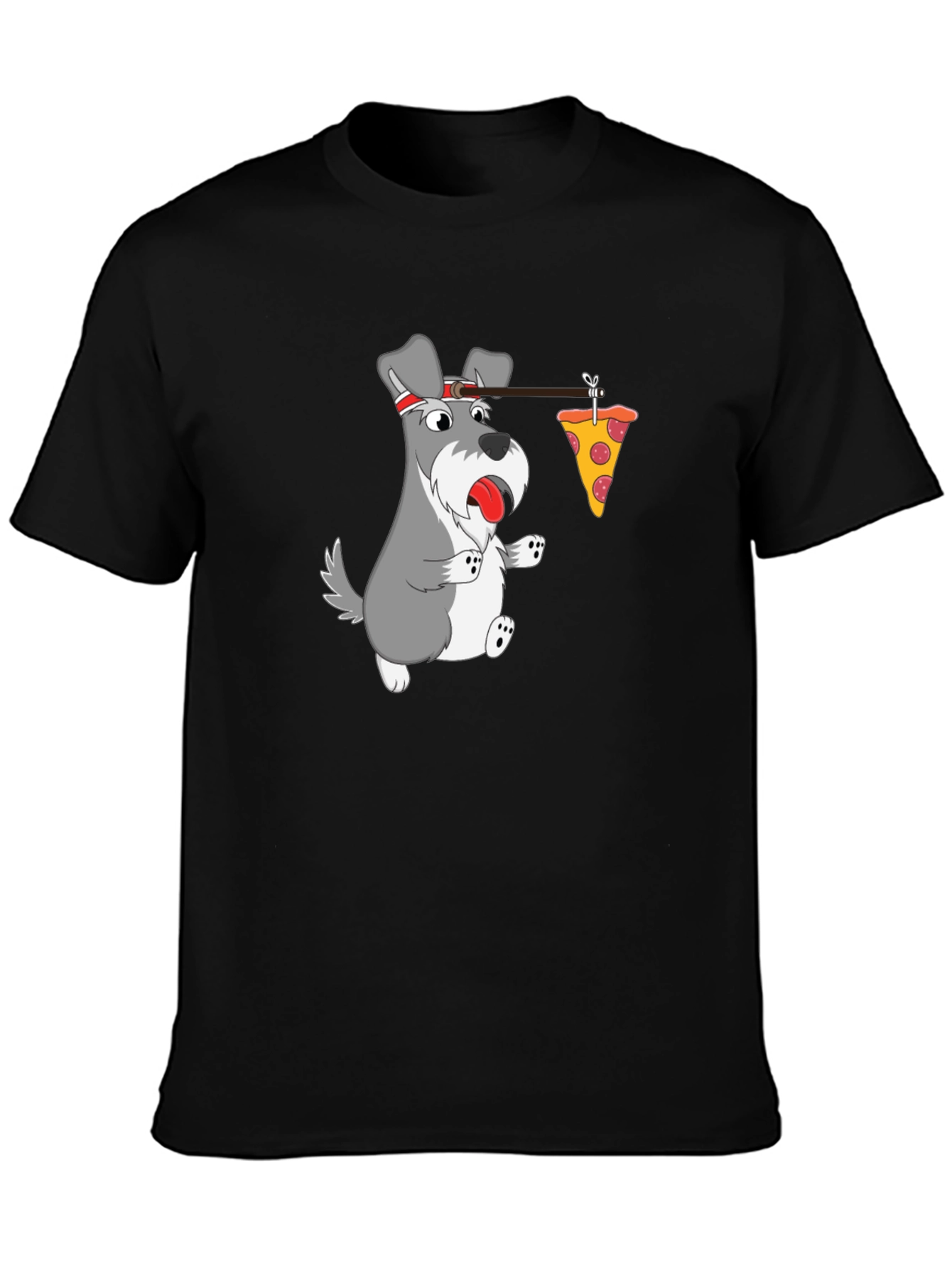 Funny Dog Pizza T-Shirt - Cartoon Graphic Tee