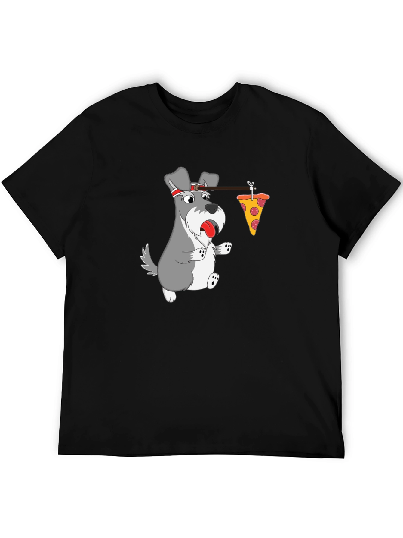 Funny Dog Pizza T-Shirt - Cartoon Graphic Tee