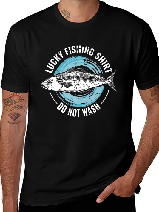Lucky Fishing Shirt - Novelty Graphic Tee