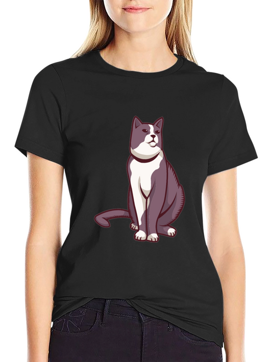 Cat Graphic Black T-Shirt - Stylish Casual Wear