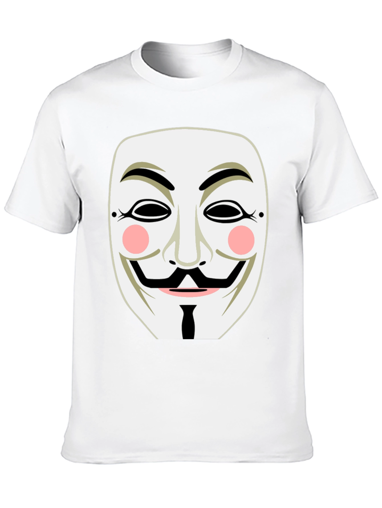 Anonymous Mask Graphic Tee - Black Cotton T-Shirt