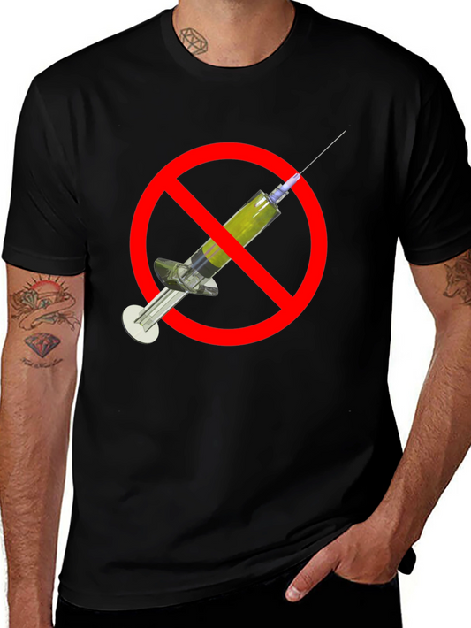 Anti-Vaccine T-Shirt - No Jab Zone - Black