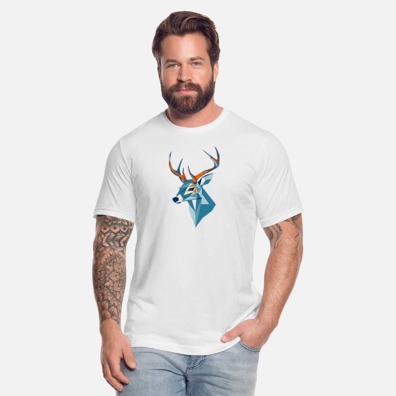 abstract geometric illustration of a deer's head