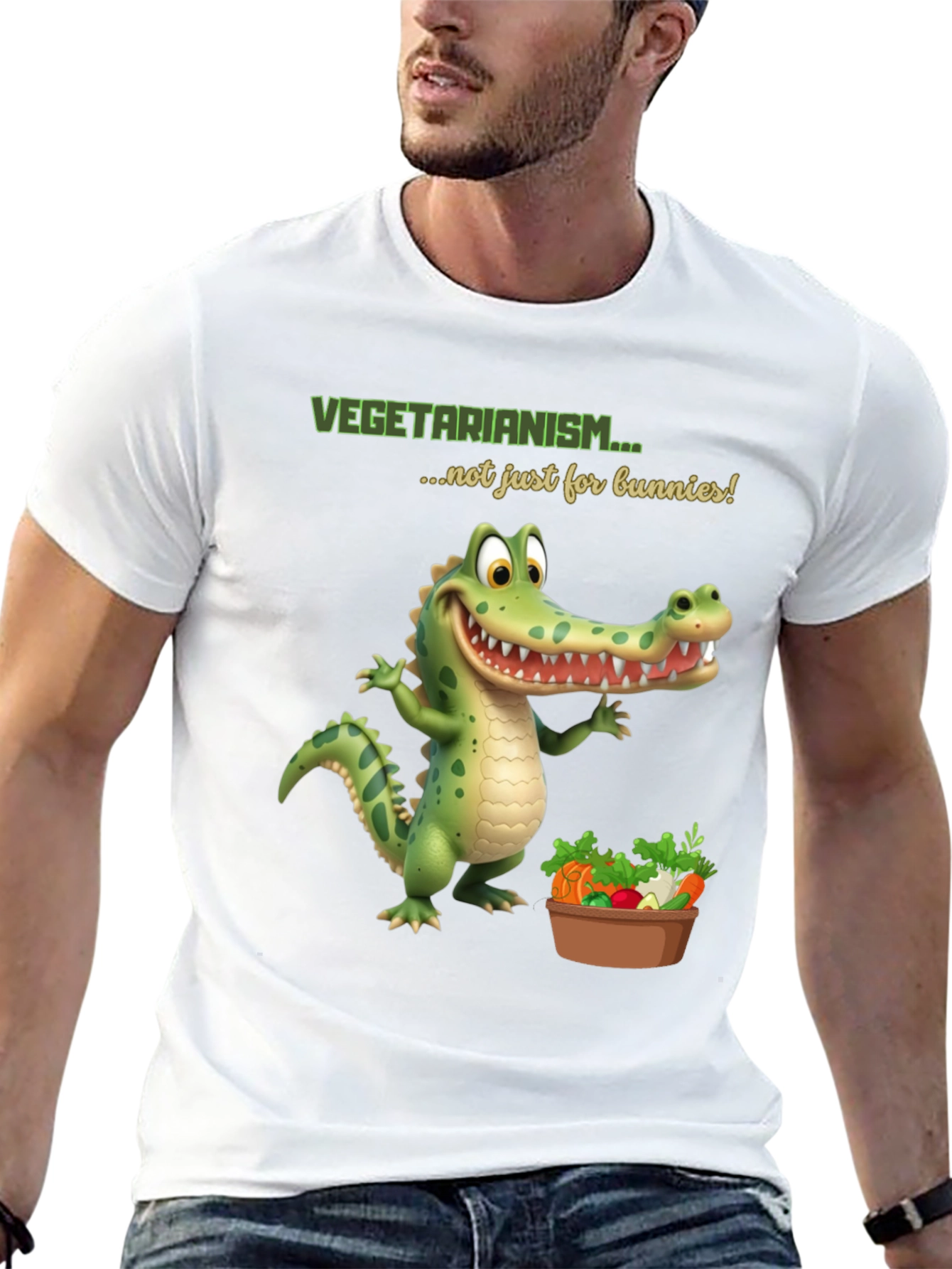 Vegetarian Alligator T-Shirt - Funny Vegan Tee