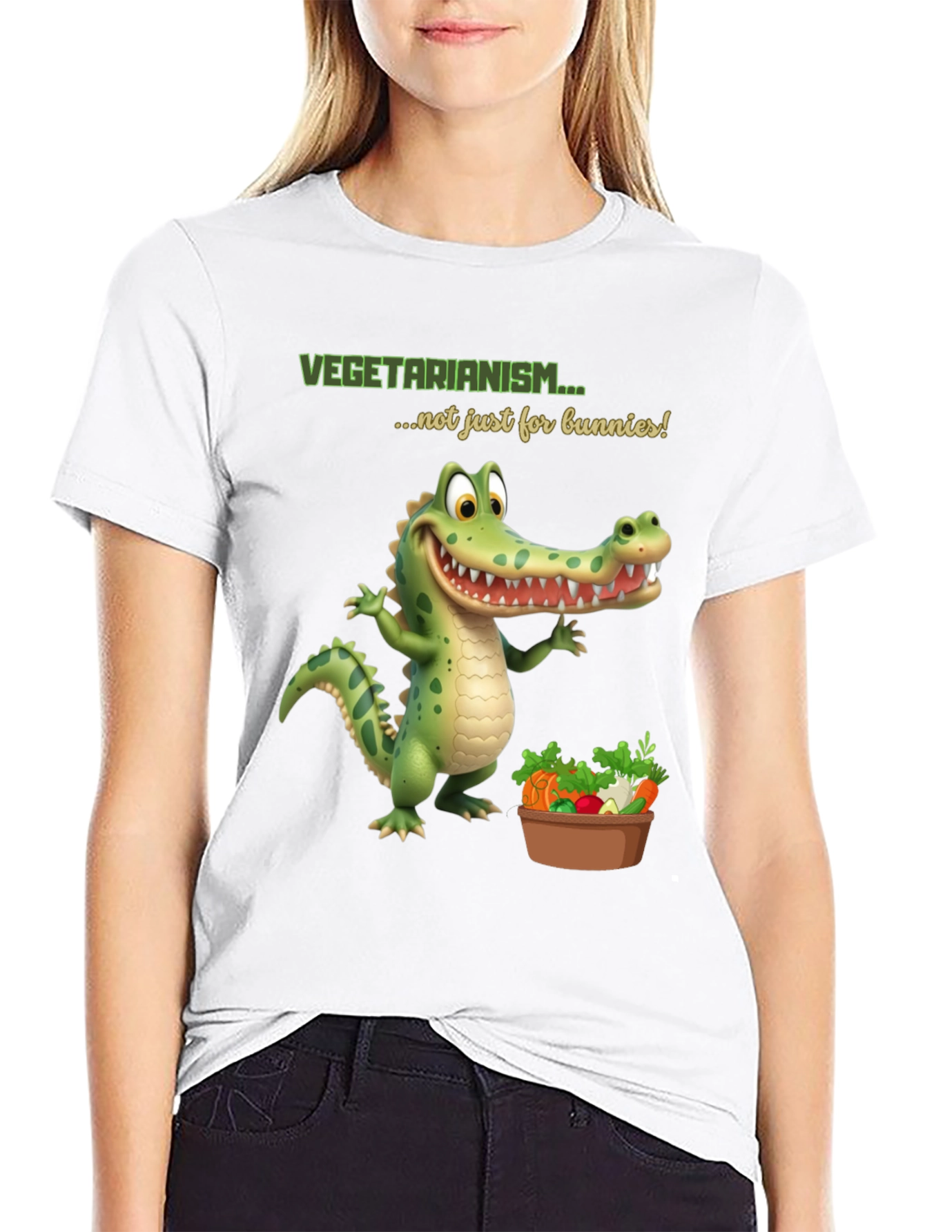 Vegetarian Alligator T-Shirt - Funny Vegan Tee