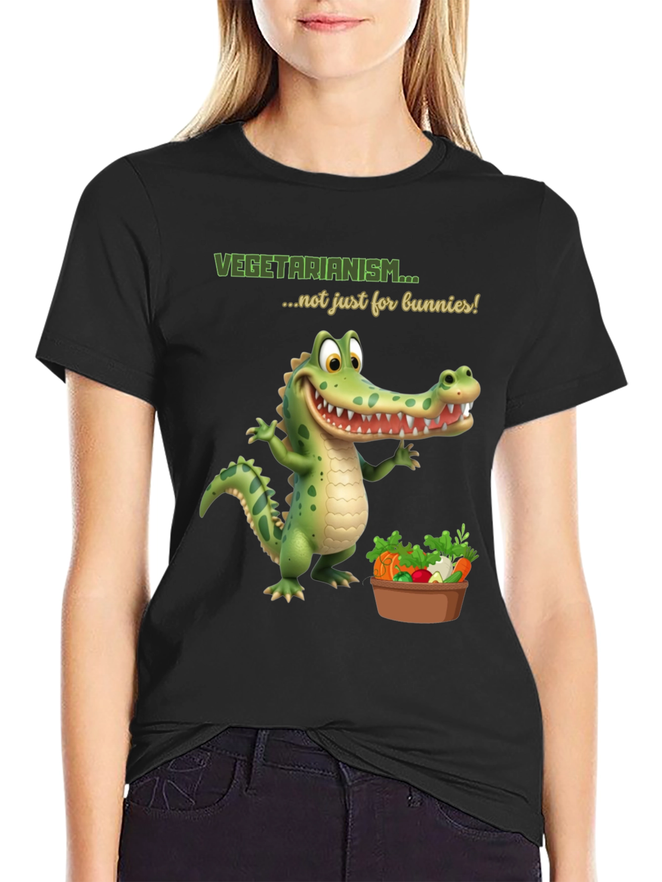 Vegetarian Alligator T-Shirt - Funny Vegan Tee