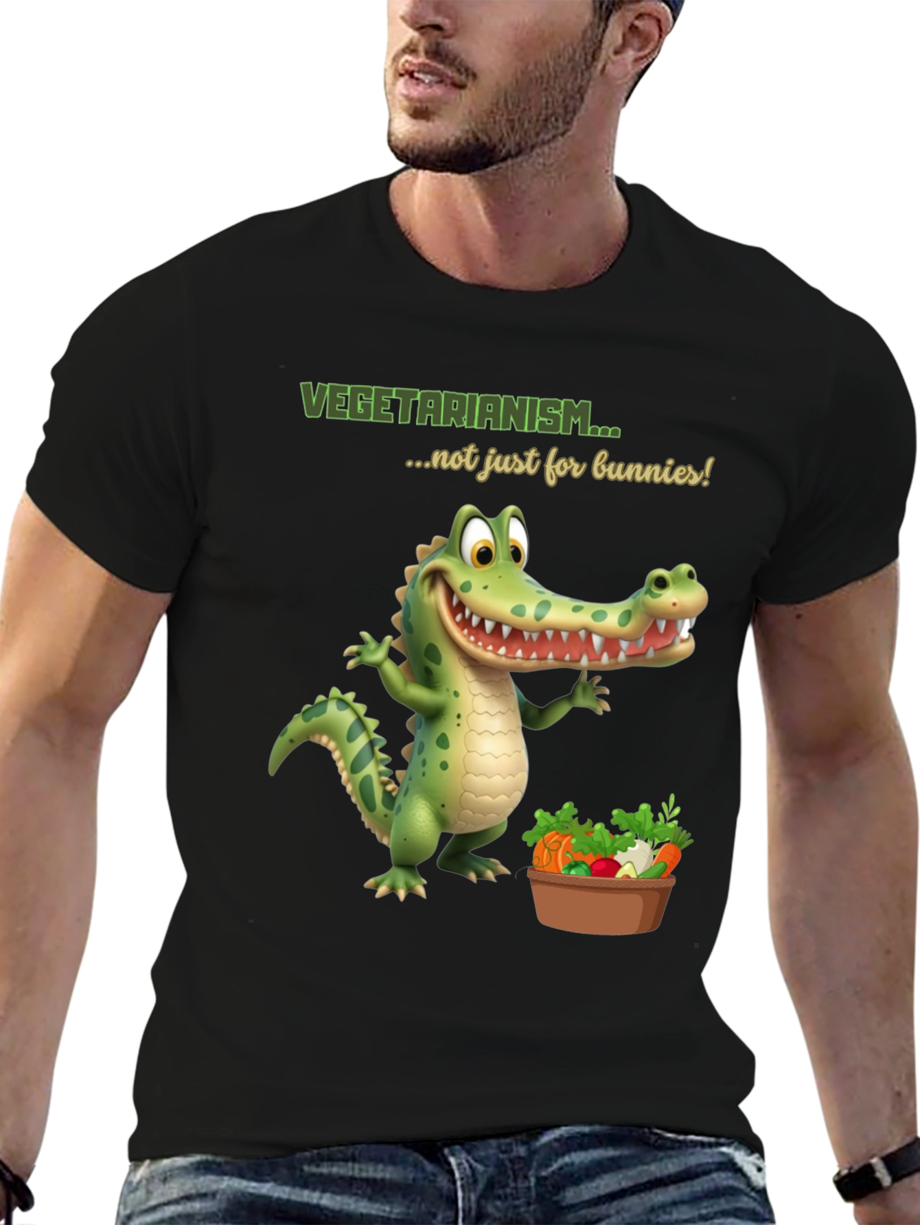 Vegetarian Alligator T-Shirt - Funny Vegan Tee