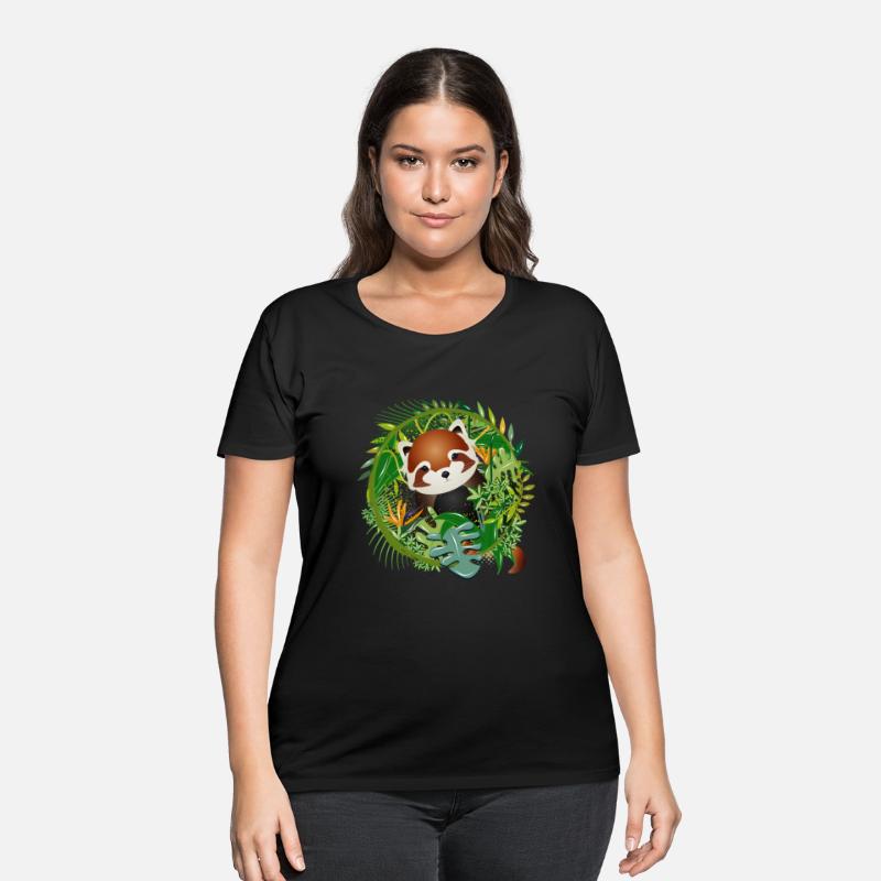 adorable little red panda bear in the jungle