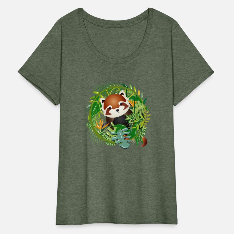 adorable little red panda bear in the jungle