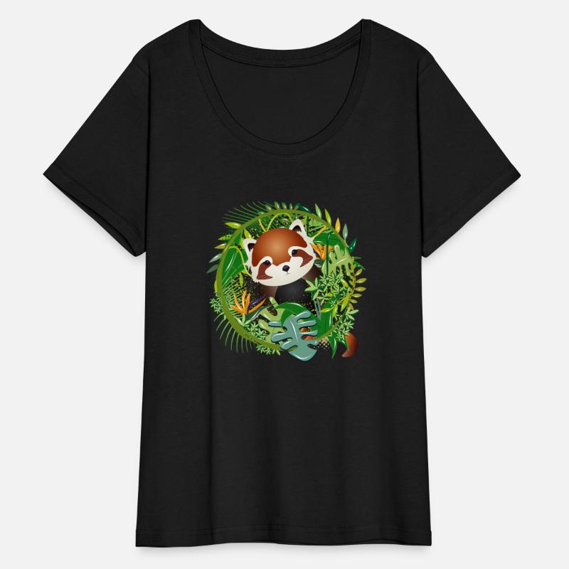 adorable little red panda bear in the jungle