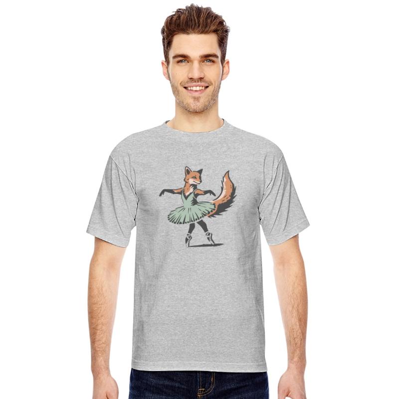 adorable stencil style fox in ballet dress