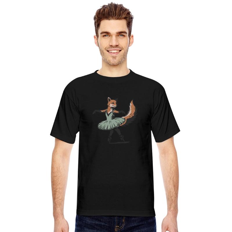 adorable stencil style fox in ballet dress