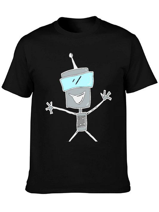 Robot Graphic Tee - Funky Casual Style