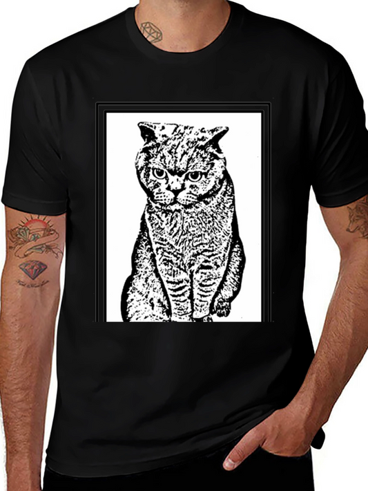 Grumpy Cat Graphic Tee - Black Cotton Comfort