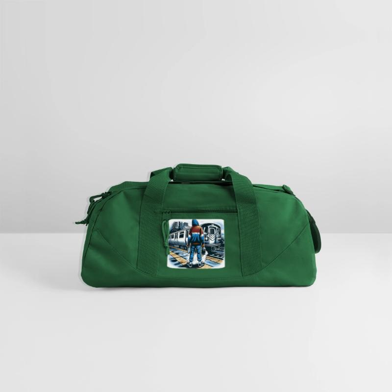 AI Teen at Outdoor Subway Layup Cloud Border