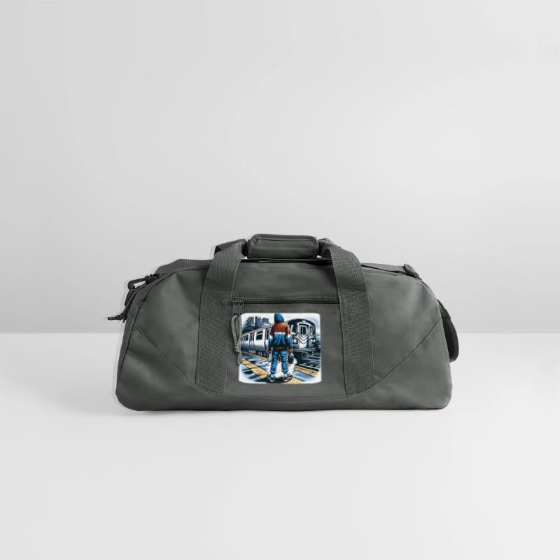 AI Teen at Outdoor Subway Layup Cloud Border