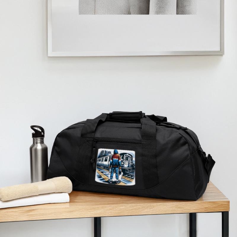 AI Teen at Outdoor Subway Layup Cloud Border