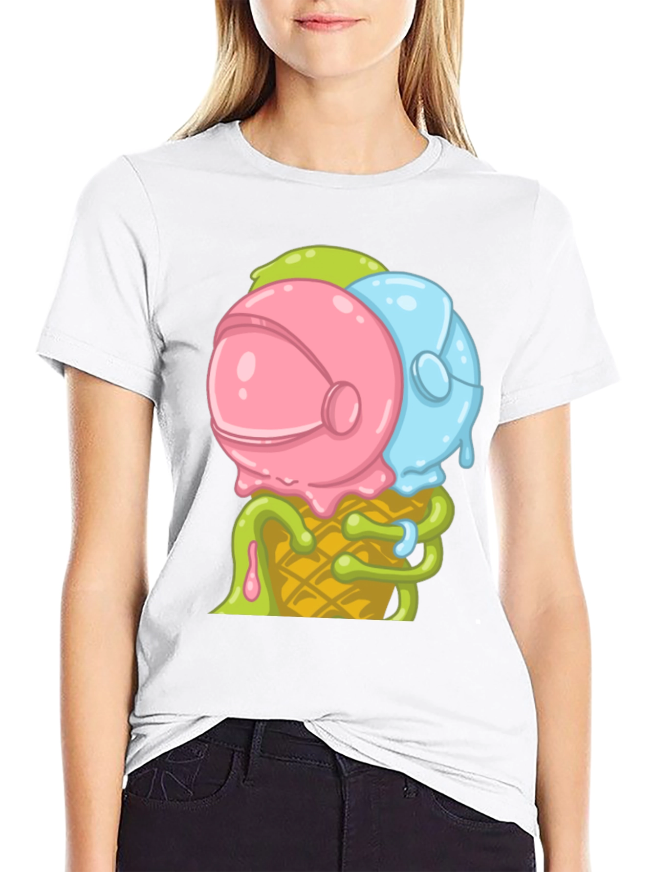 Ice Cream Astronaut Graphic T-Shirt