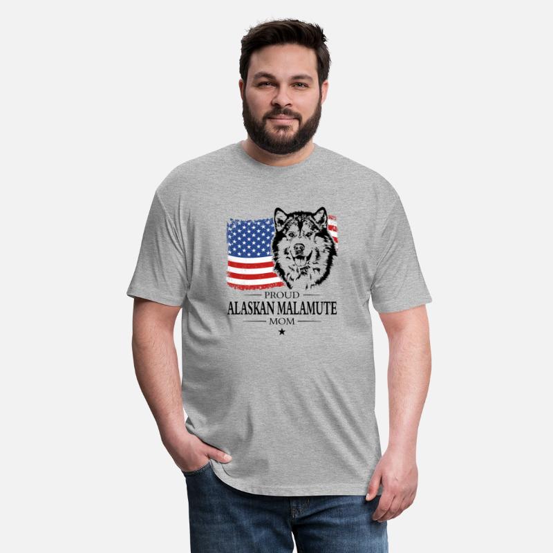 Alaskan Malamute Mom American Flag patriotic dog