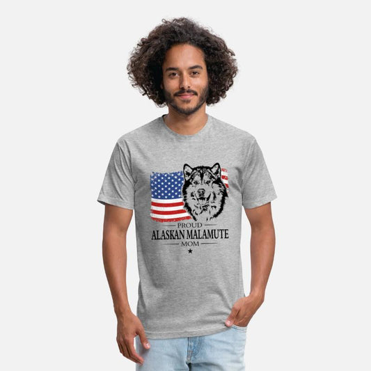 Alaskan Malamute Mom American Flag patriotic dog
