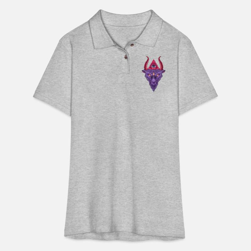 All Seeing Eye Retro Tattoo Style Baphomet Red