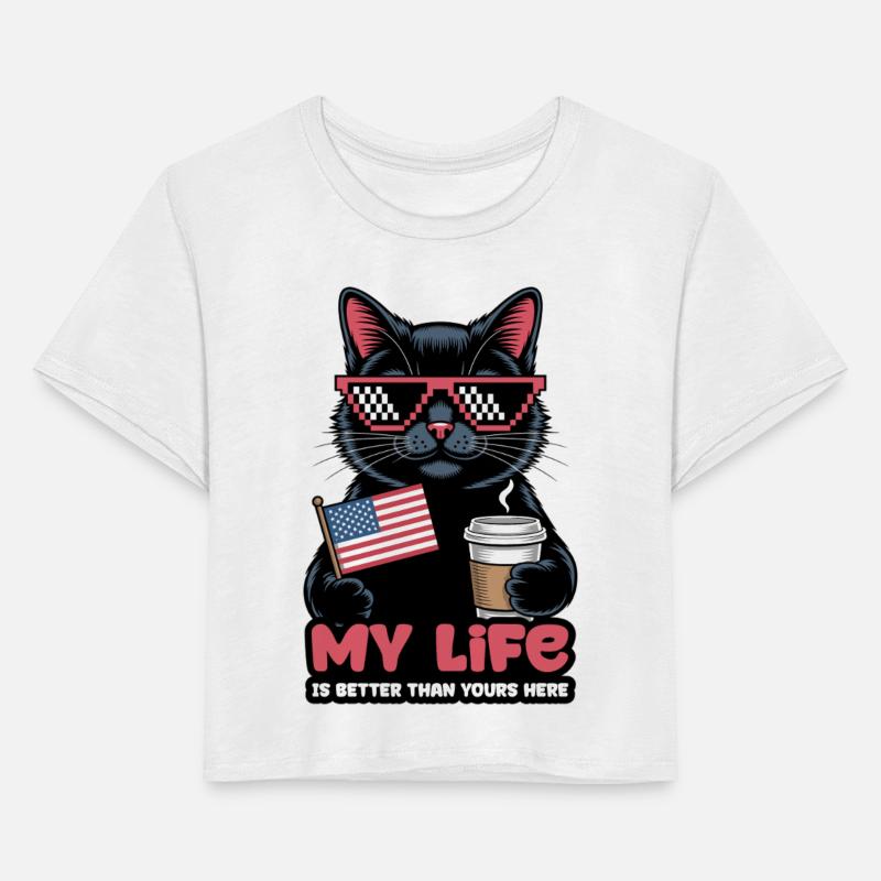 America Patriotic Cat with Sunglasses