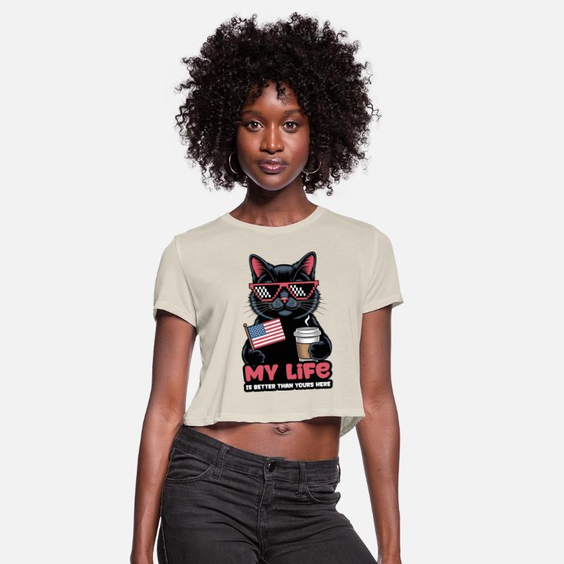 America Patriotic Cat with Sunglasses