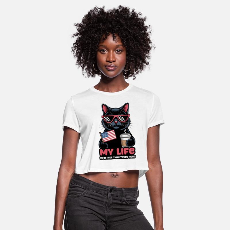 America Patriotic Cat with Sunglasses