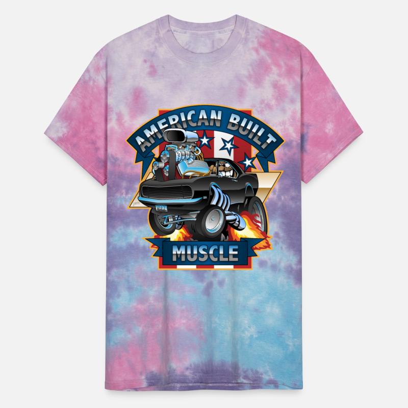 American Built Muscle - Classic Muscle Car Cartoon