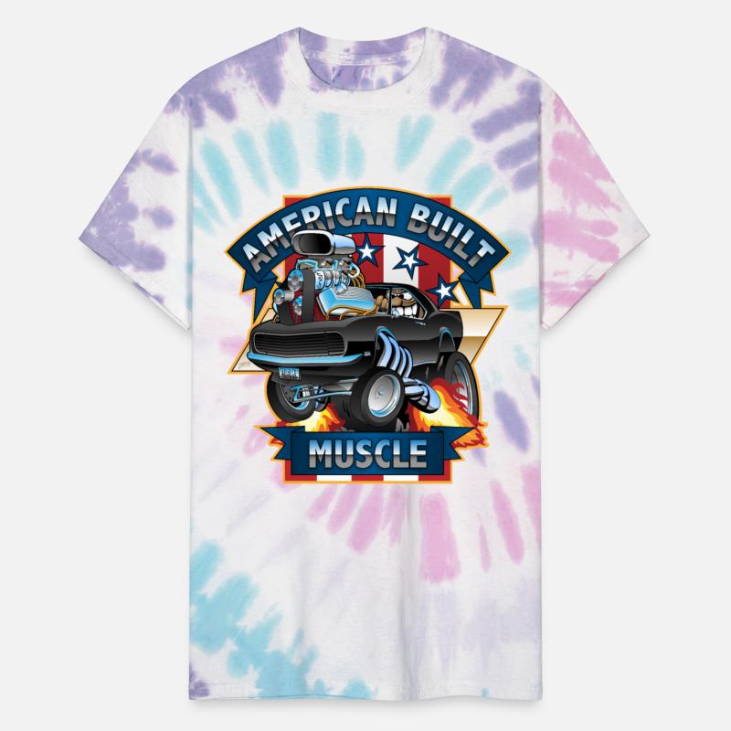 American Built Muscle - Classic Muscle Car Cartoon