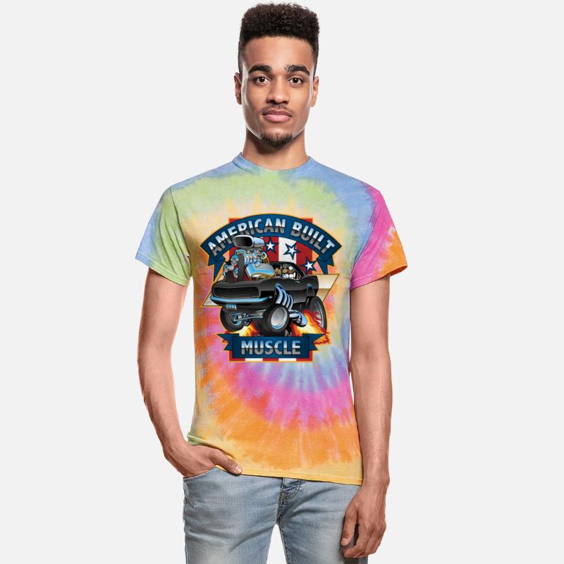 American Built Muscle - Classic Muscle Car Cartoon