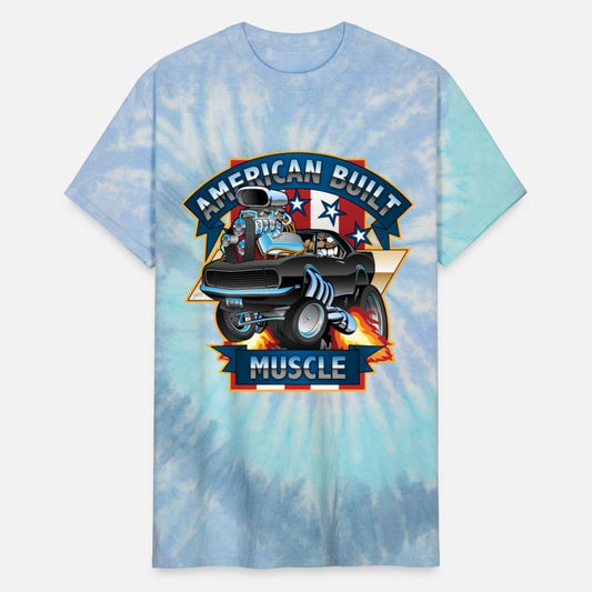 American Built Muscle - Classic Muscle Car Cartoon