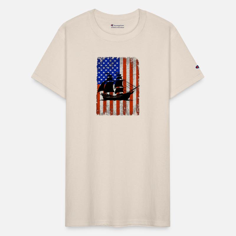 American Flag Retro Pirate Ship