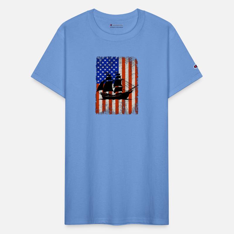 American Flag Retro Pirate Ship