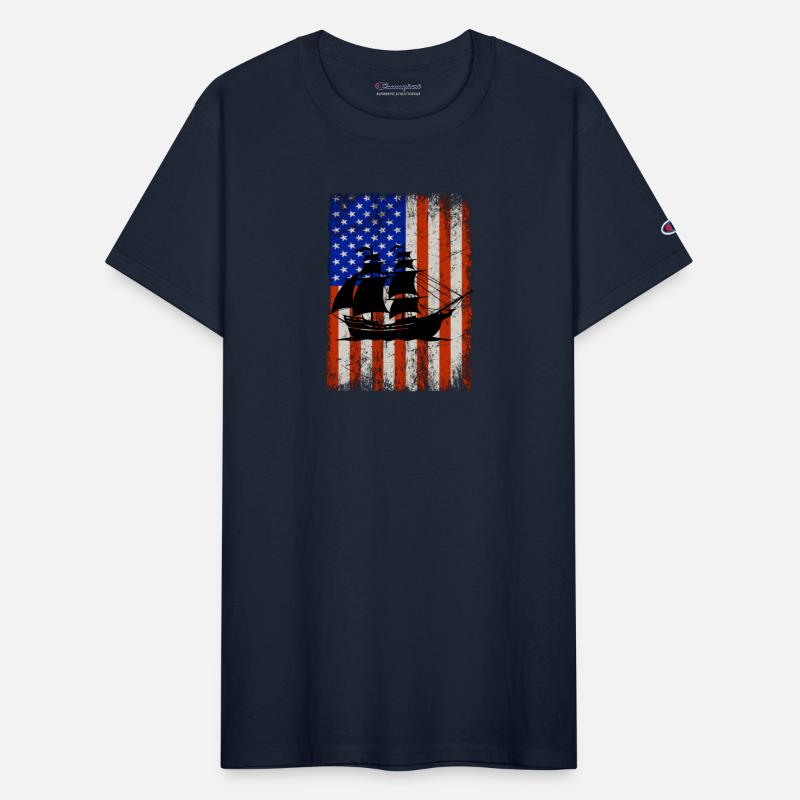 American Flag Retro Pirate Ship