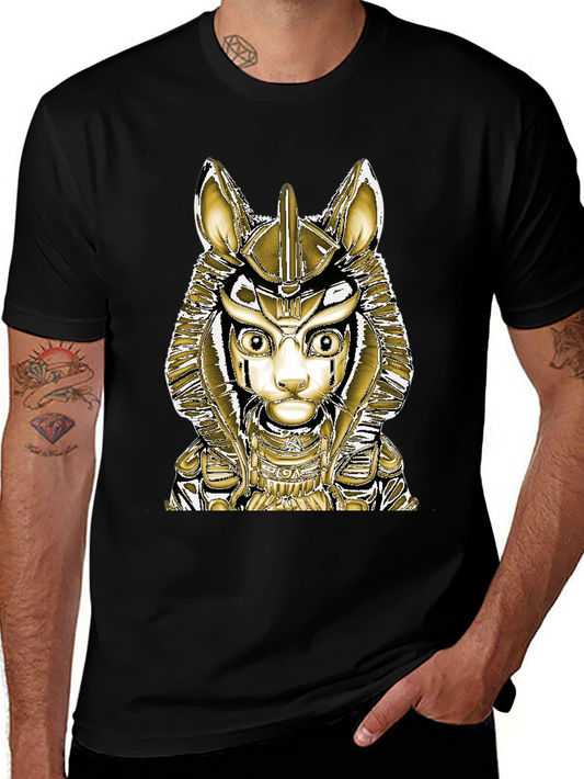 Anubis Cat Graphic Tee - Black